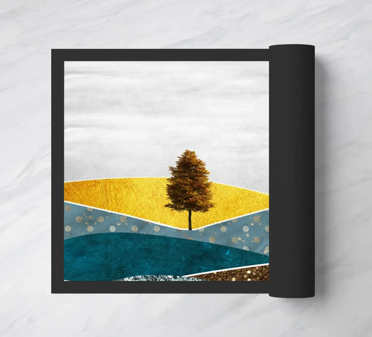 abstract surrealist landscape tree zerbino da vintageshop