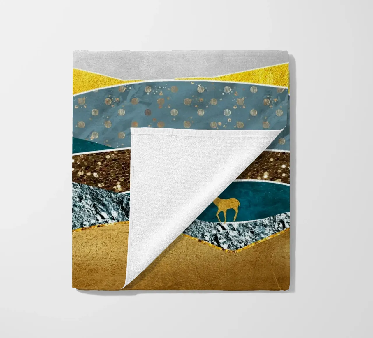 abstract surrealist landscape tree telo mare da vintageshop