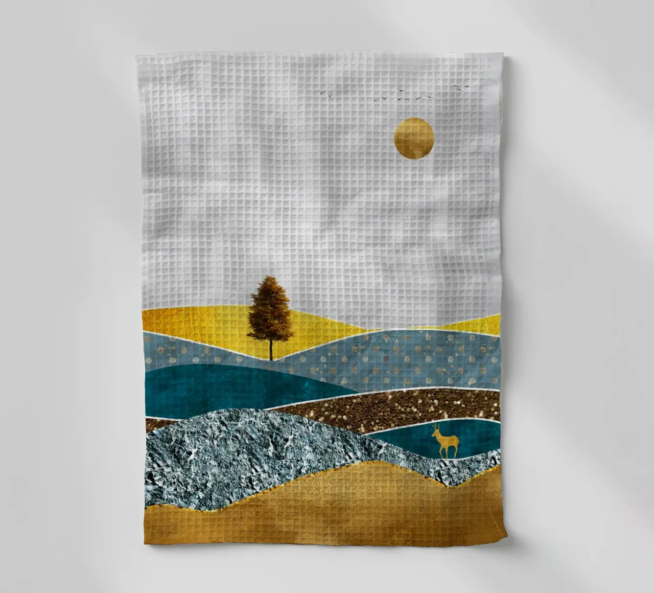 abstract surrealist landscape tree canovaccio da cucina da vintageshop
