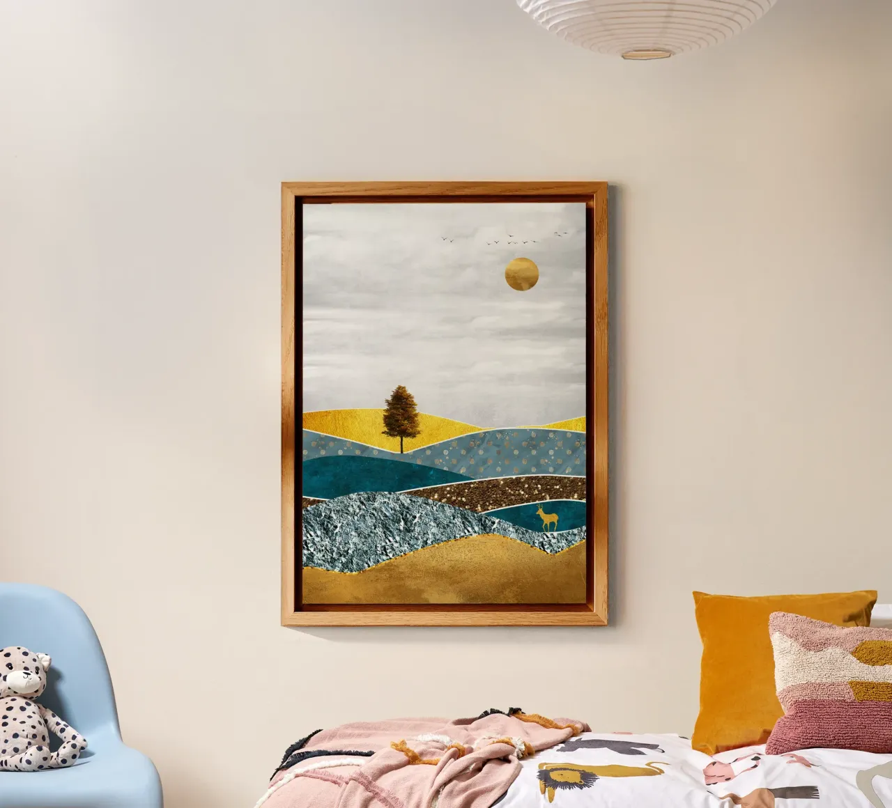 abstract surrealist landscape tree alluminio dibond da vintageshop