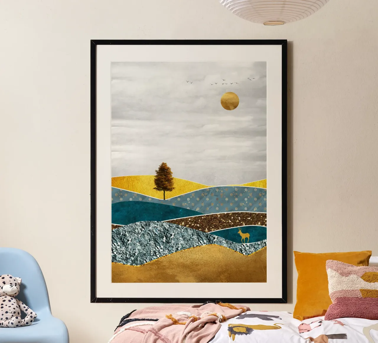 abstract surrealist landscape tree poster da vintageshop