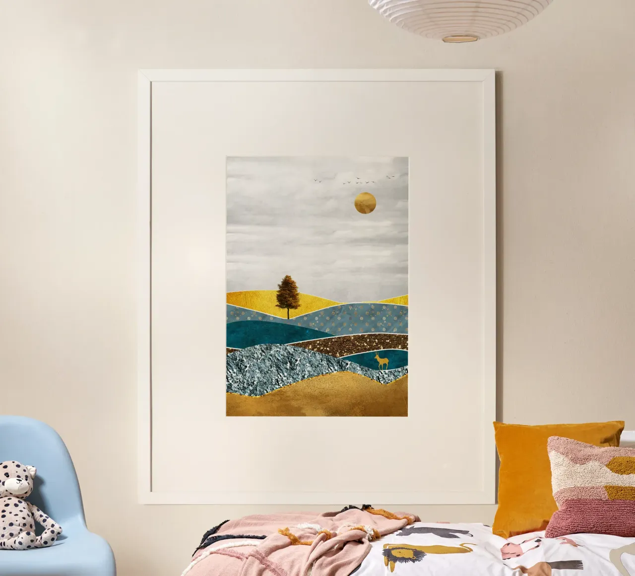 abstract surrealist landscape tree poster da vintageshop