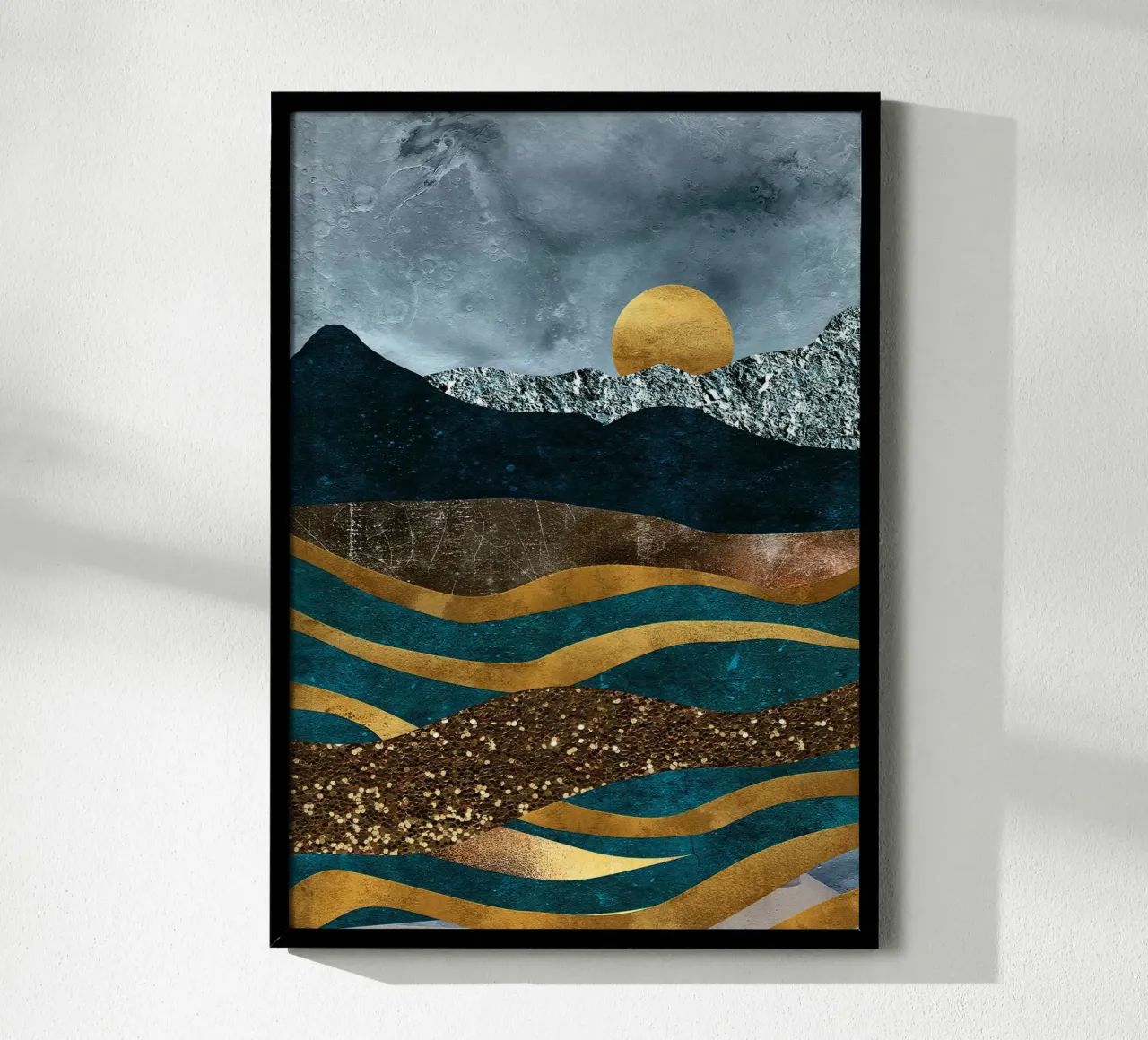 abstract surrealist landscape carta hahnemühle da vintageshop