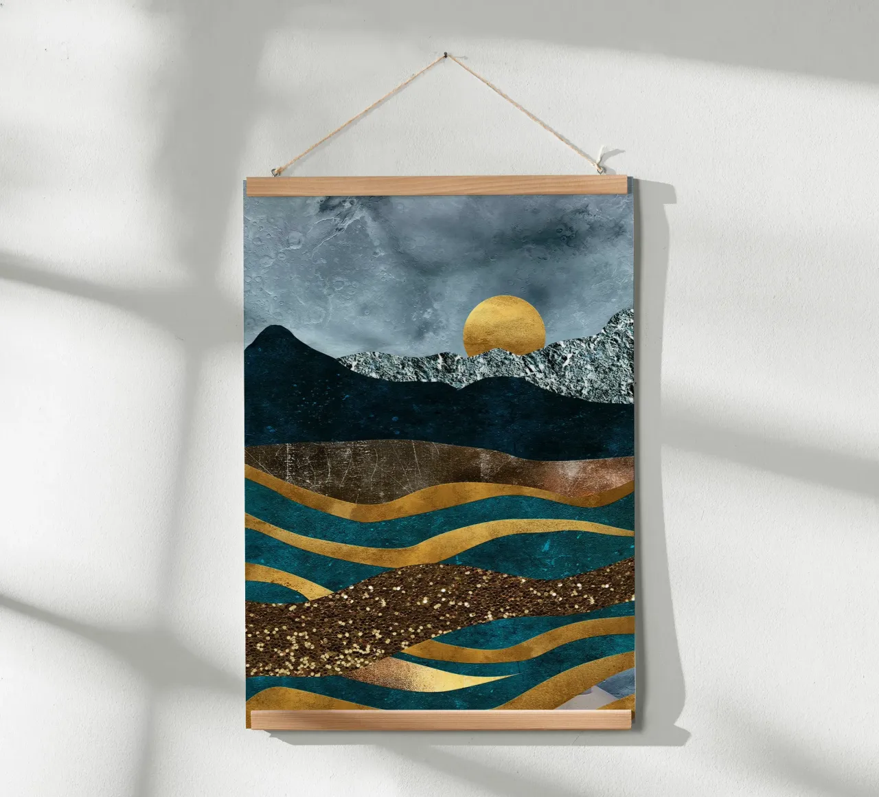 abstract surrealist landscape carta hahnemühle da vintageshop