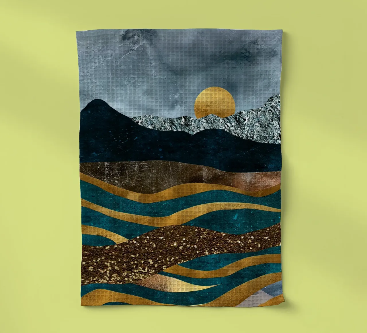 abstract surrealist landscape canovaccio da cucina da vintageshop