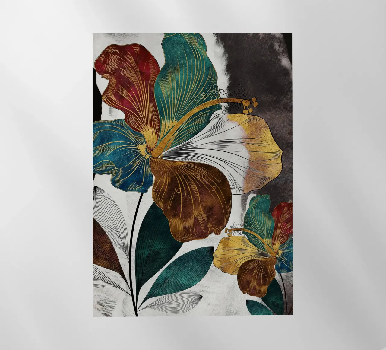 abstract surrealist flower pellicola backlit da vintageshop