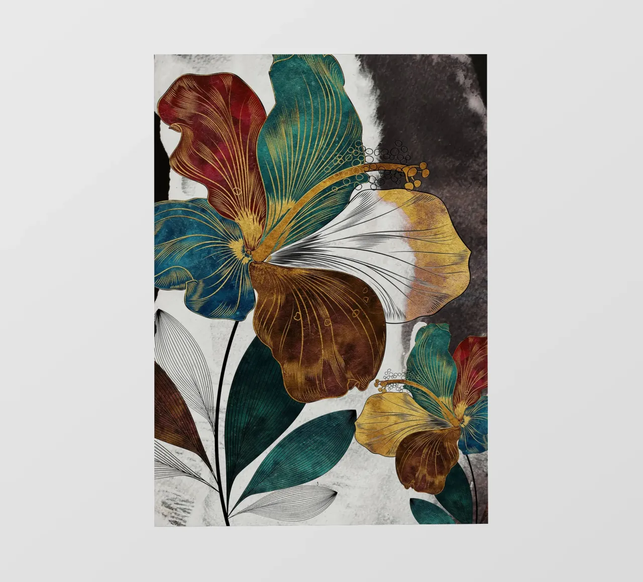 abstract surrealist flower pellicola backlit da vintageshop