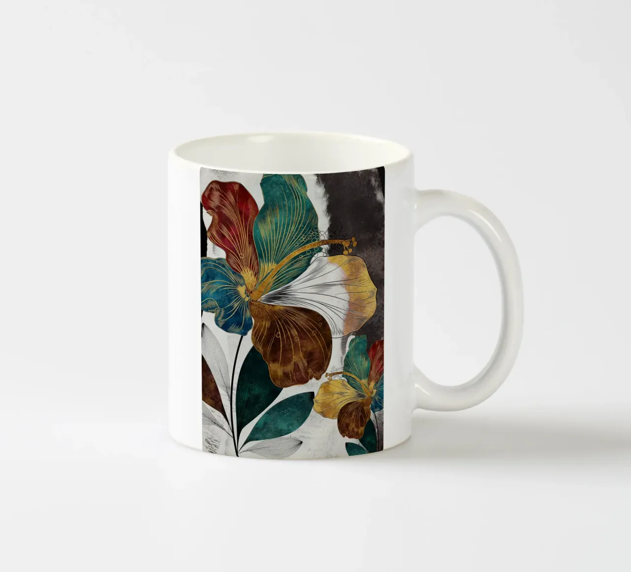abstract surrealist flower tazza in ceramica da vintageshop