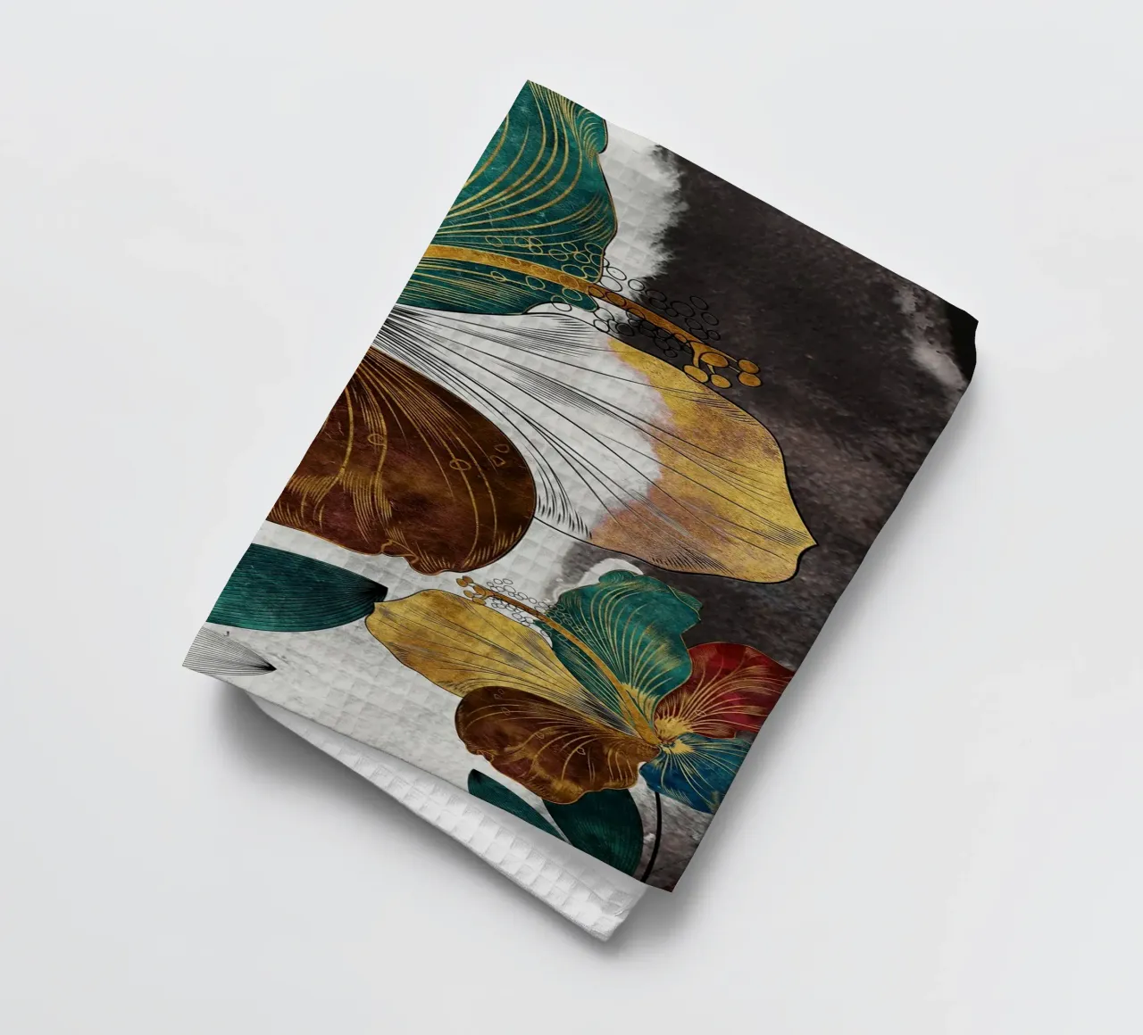 abstract surrealist flower canovaccio da cucina da vintageshop