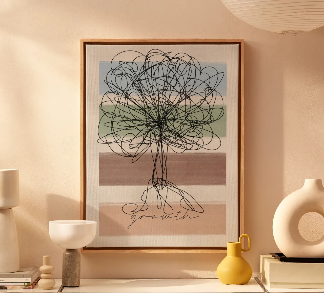 Growth I canvas met Baklijst van Viola