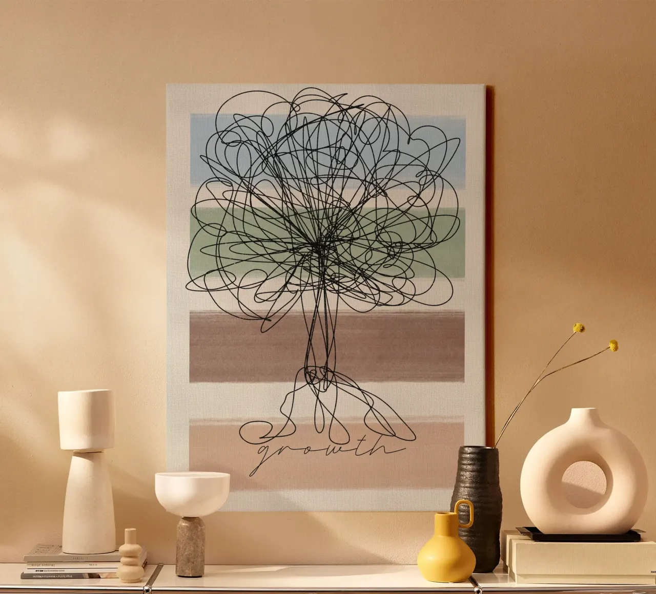 Growth I canvas met Baklijst van Viola