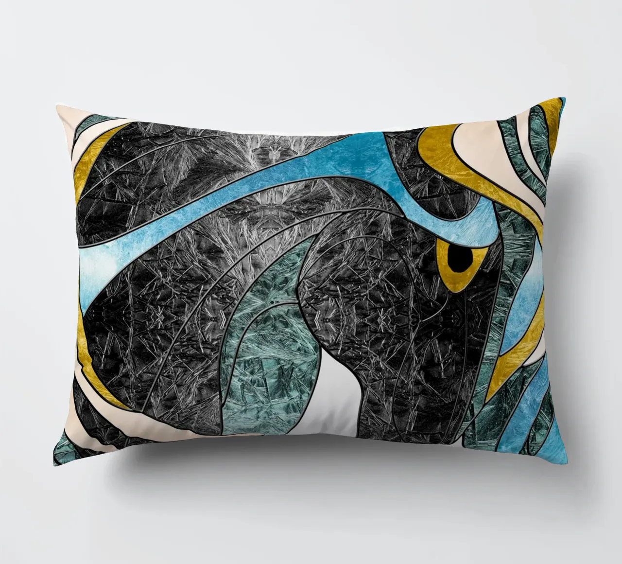 abstract art horse cuscino da vintageshop