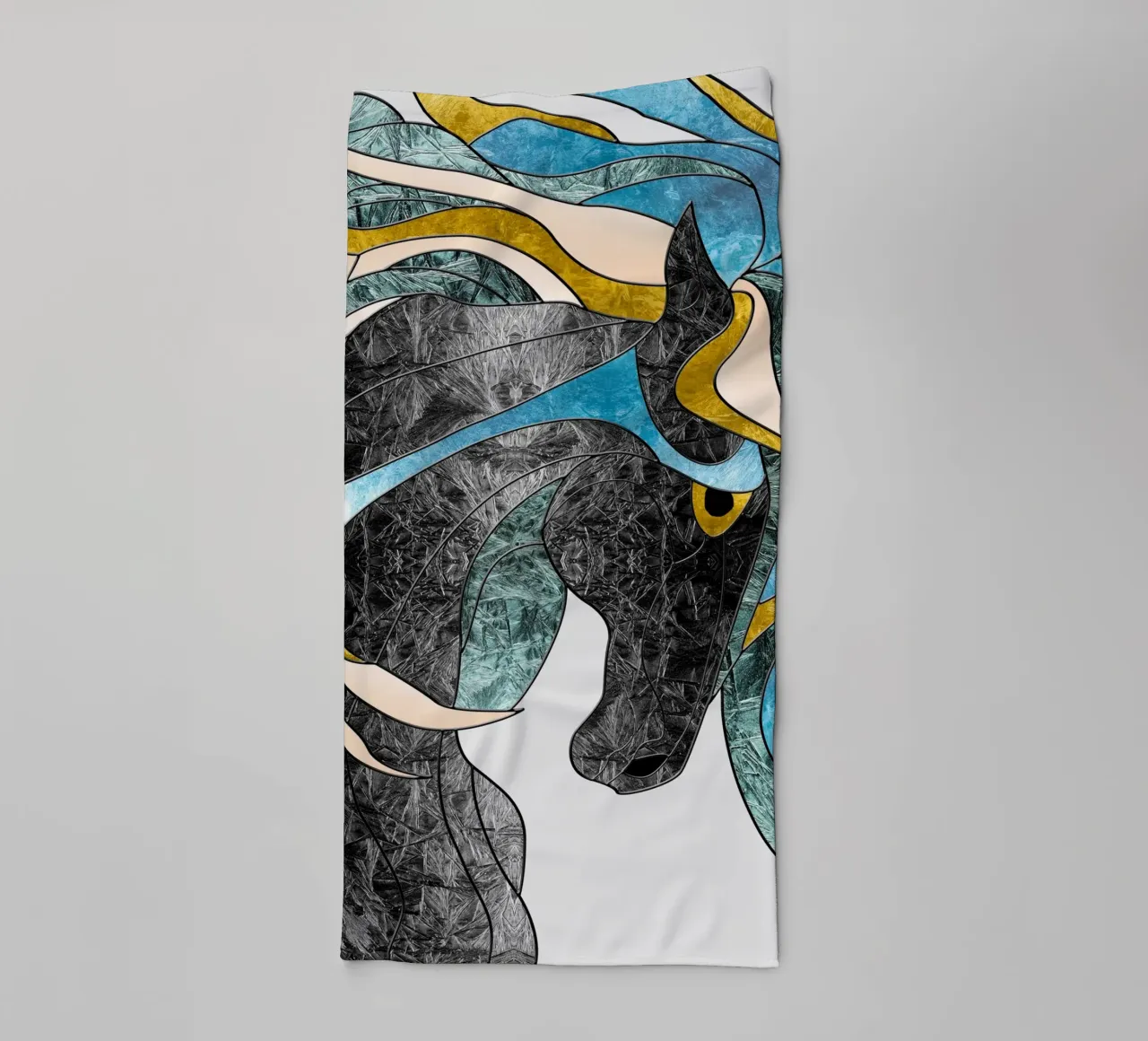 abstract art horse asciugamano da bagno da vintageshop