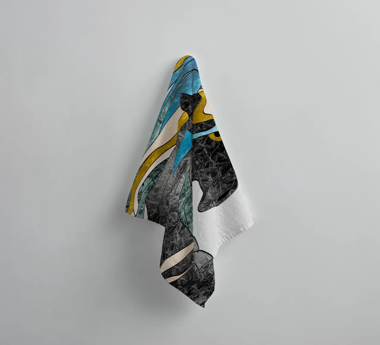 abstract art horse asciugamano da bagno da vintageshop