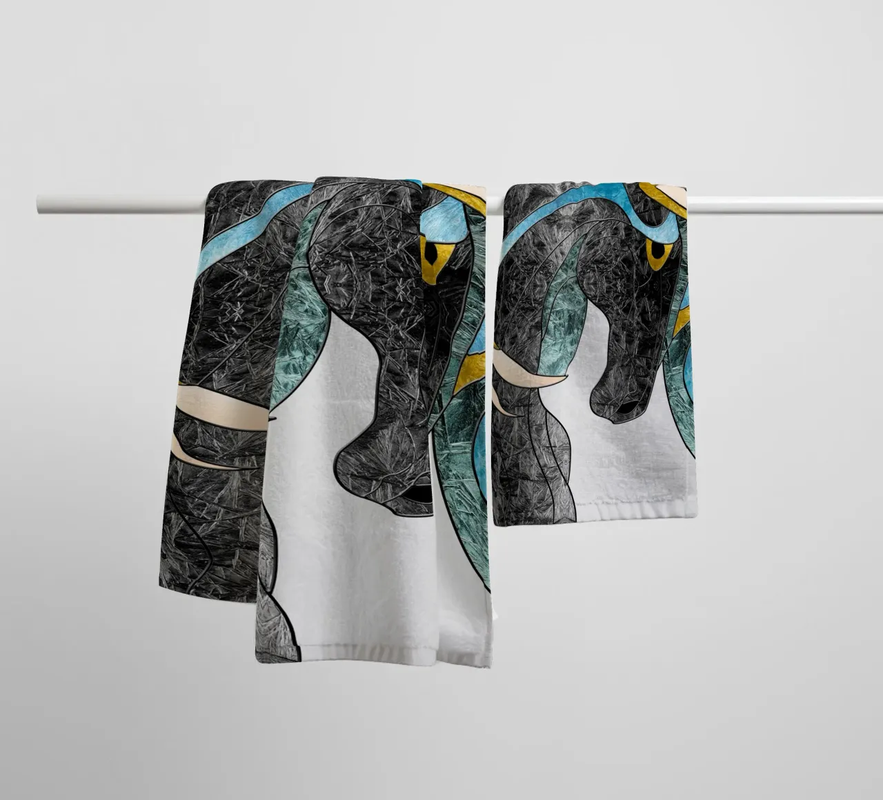 abstract art horse asciugamano da bagno da vintageshop