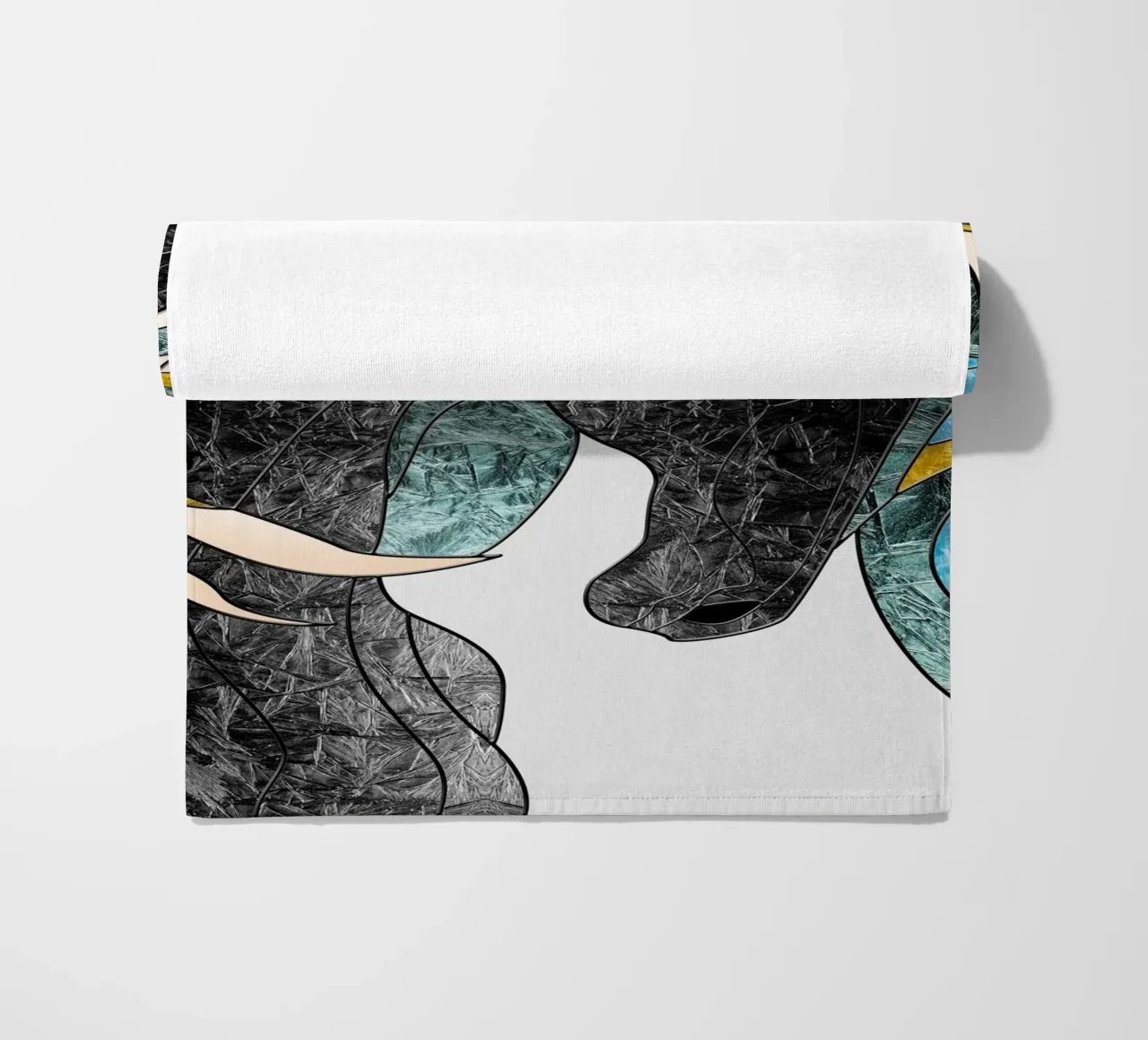 abstract art horse telo mare da vintageshop