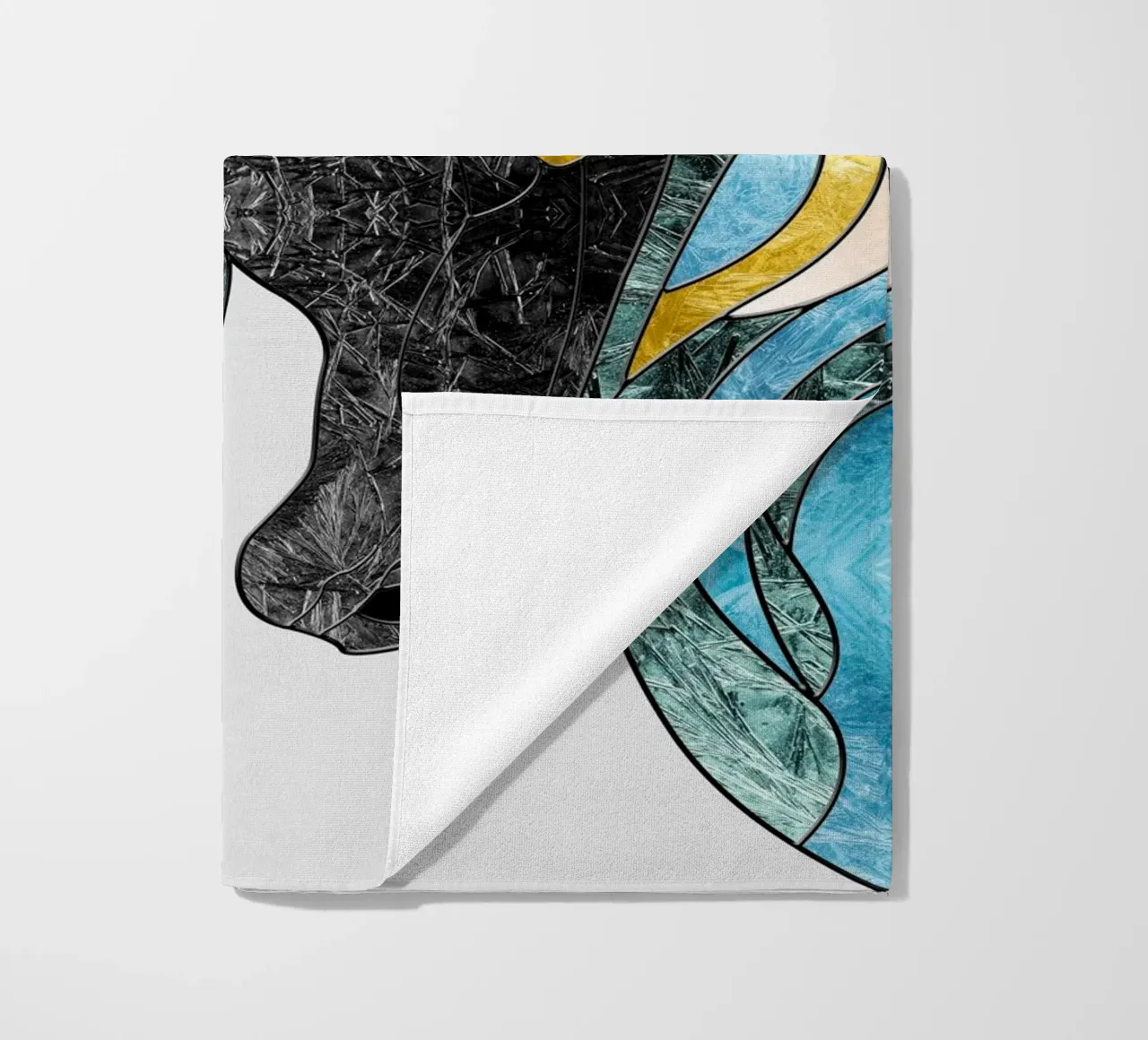 abstract art horse telo mare da vintageshop