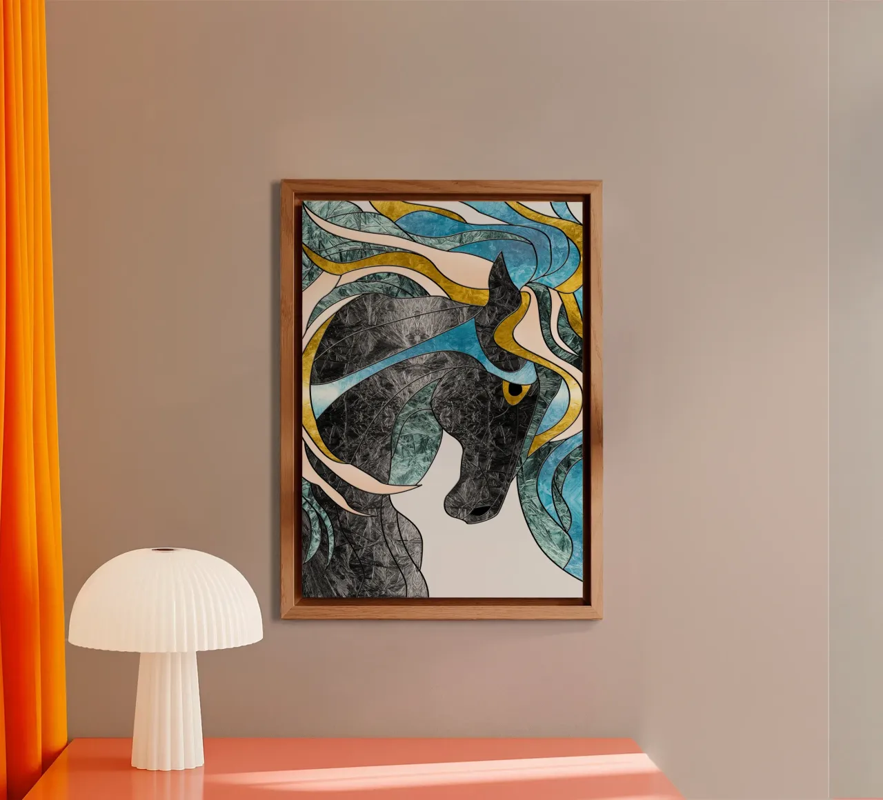 abstract art horse alu-dibond by vintageshop