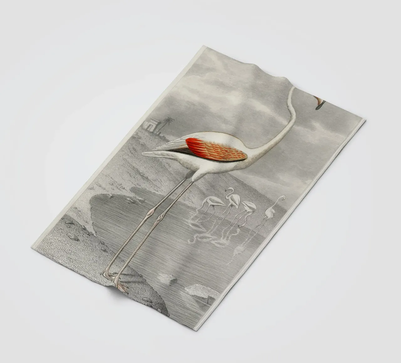 Le Flammant (Flamingo) coperta in pile da vintageshop