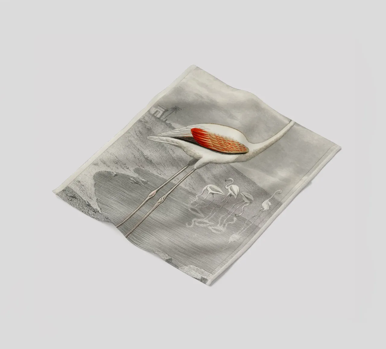 Le Flammant (Flamingo) coperta in pile da vintageshop