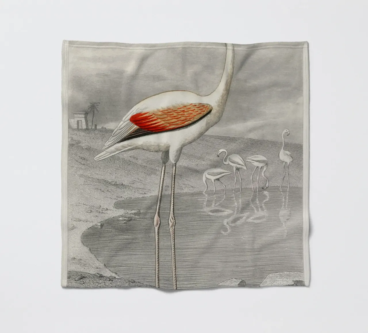 Le Flammant (Flamingo) coperta in pile da vintageshop