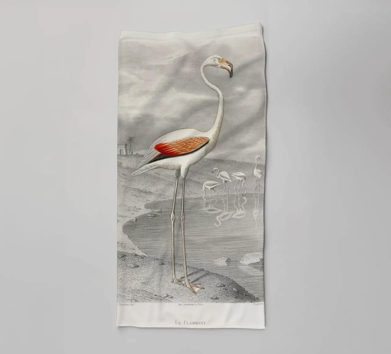 Le Flammant (Flamingo) asciugamano da bagno da vintageshop