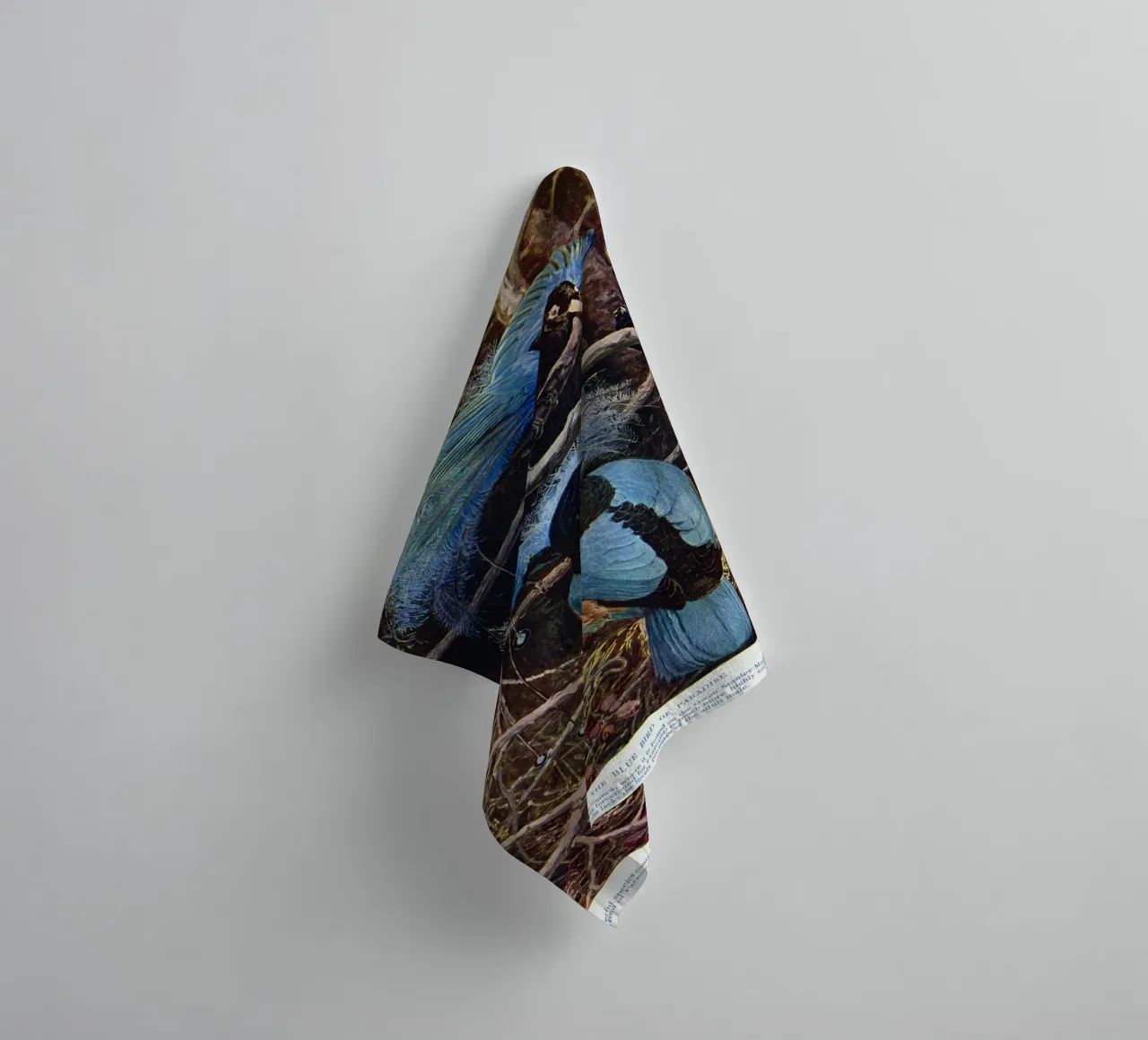 The blue bird of paradise towel by vintageshop
