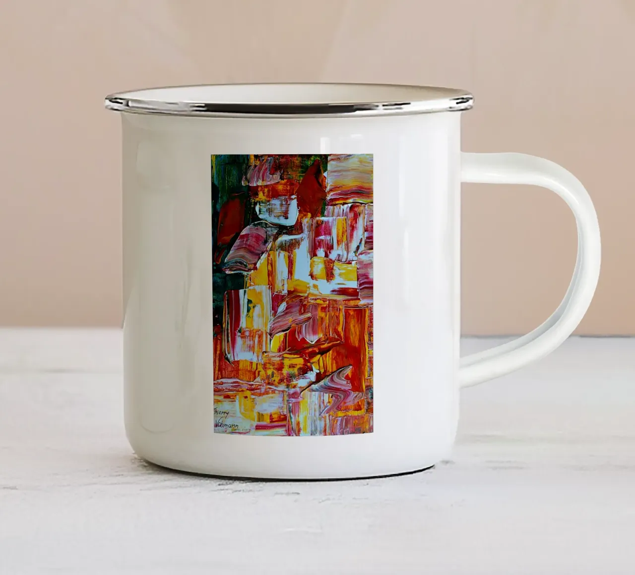 Inspired by Hans Hofmann 1. tazza in smalto da Thierry Vobmann Abstract painting