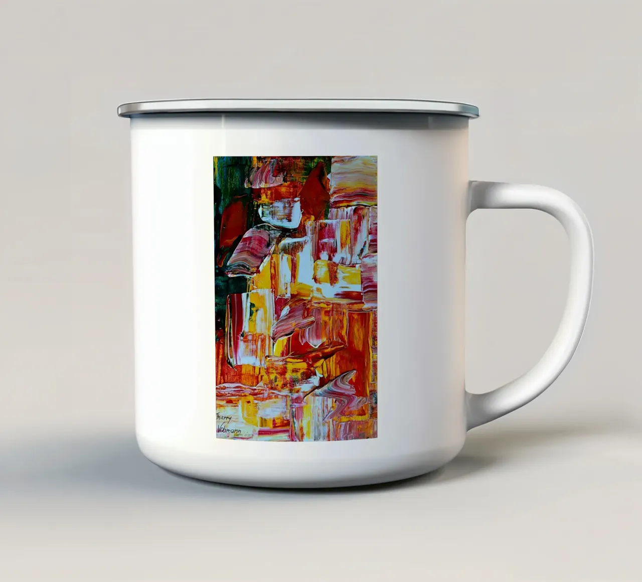 Inspired by Hans Hofmann 1. tazza in smalto da Thierry Vobmann Abstract painting