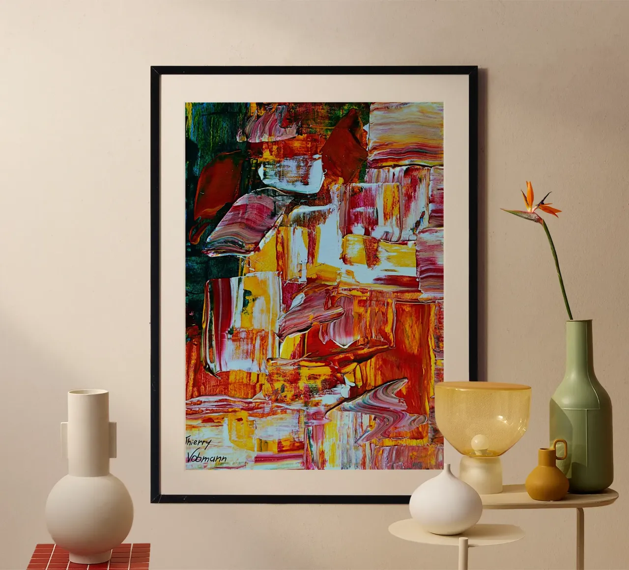 Inspired by Hans Hofmann 1. poster con telaio in plastica da Thierry Vobmann Abstract painting