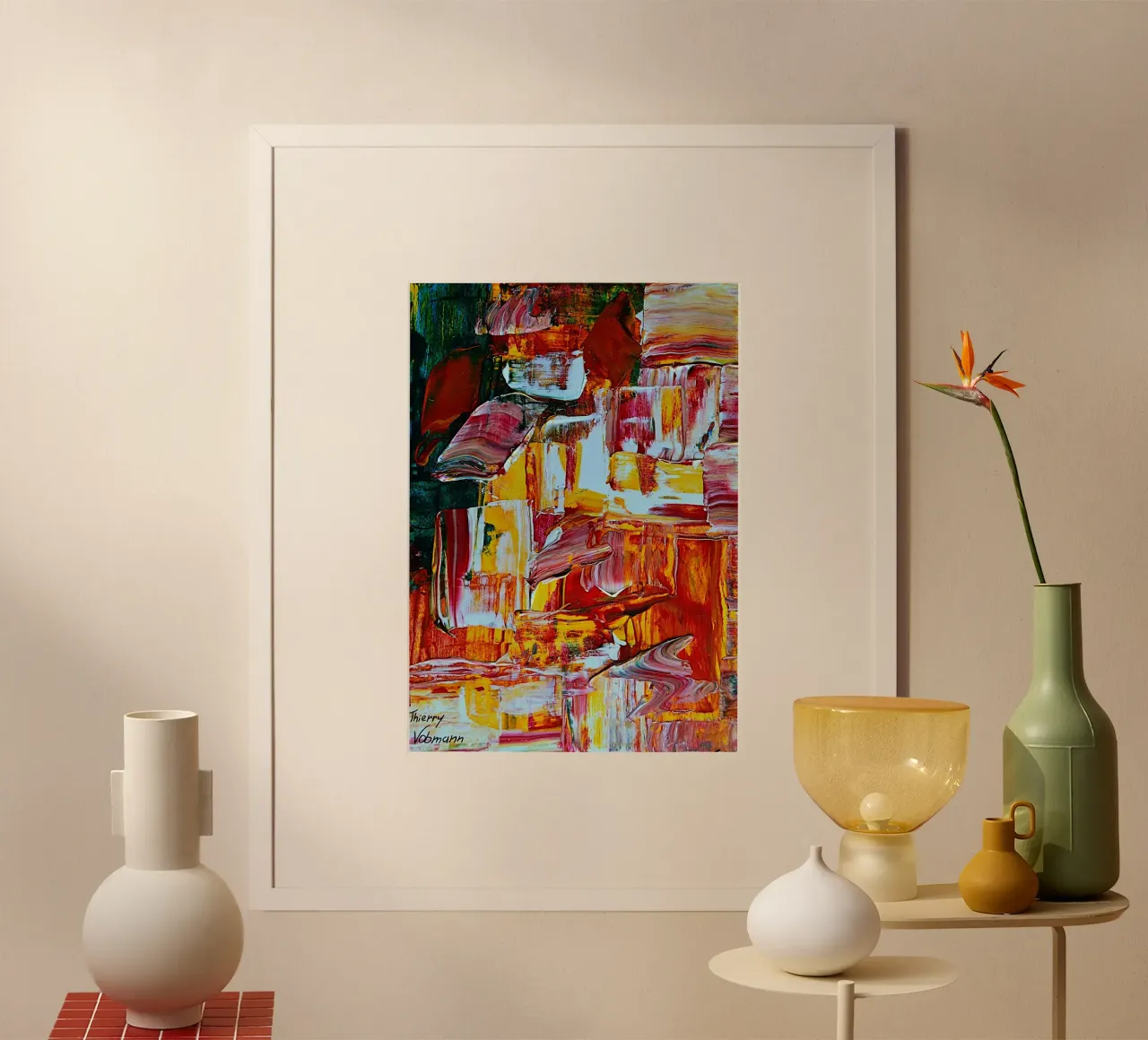 Inspired by Hans Hofmann 1. poster con telaio in plastica da Thierry Vobmann Abstract painting