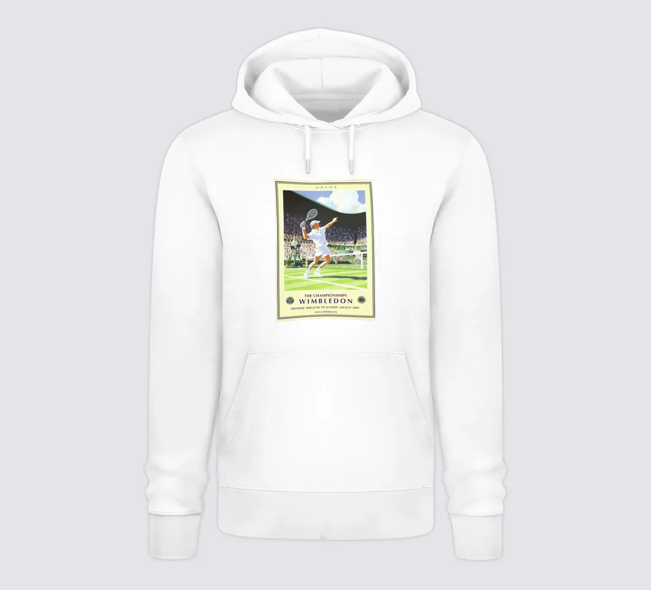 Poster dei Campionati di Wimbledon 2005 felpa con cappuccio da aijanurmine