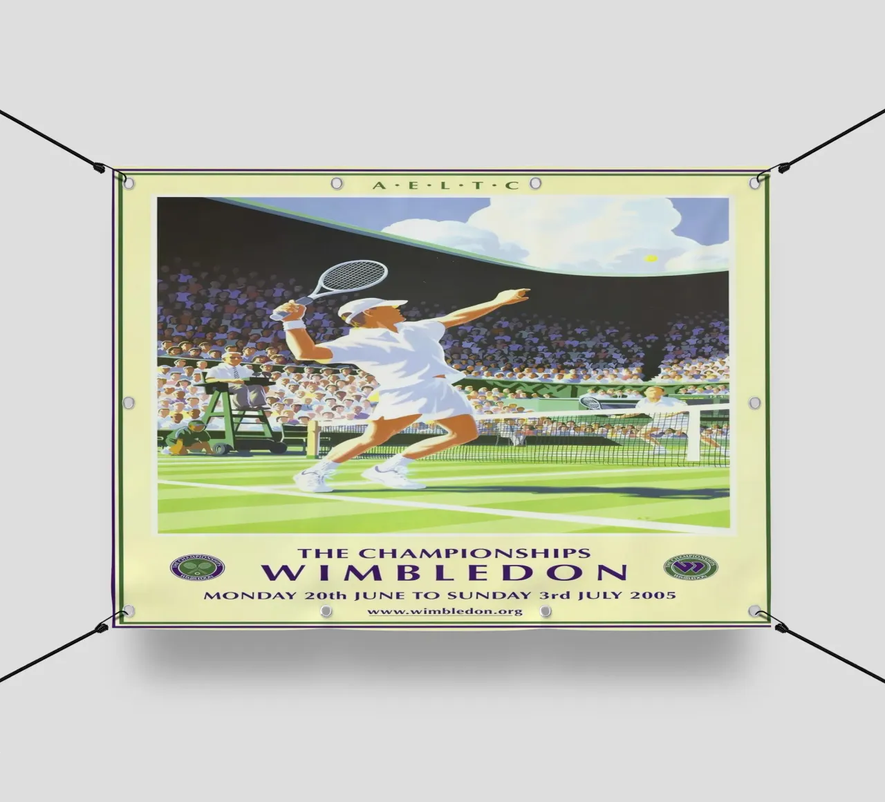 Poster dei Campionati di Wimbledon 2005 telo in pvc da aijanurmine
