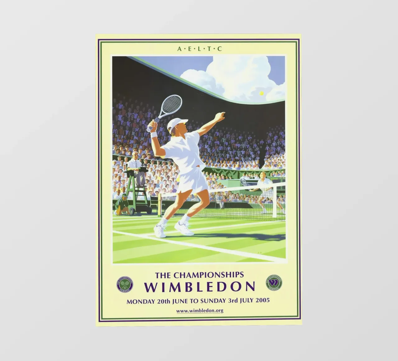 Poster dei Campionati di Wimbledon 2005 telo in pvc da aijanurmine