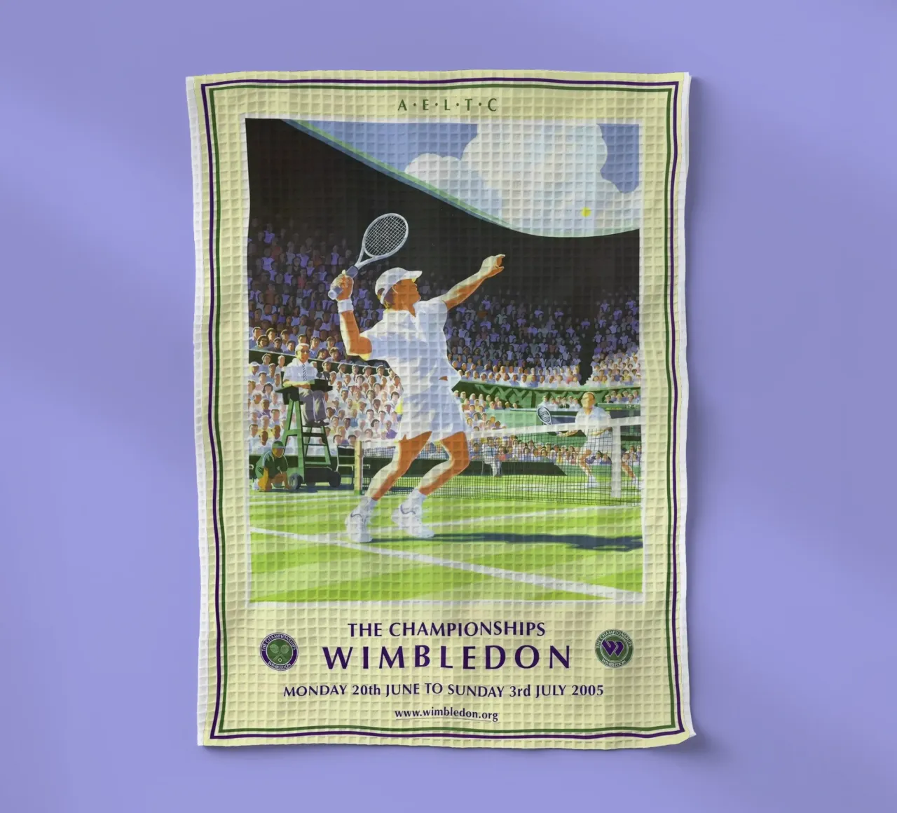 Poster dei Campionati di Wimbledon 2005 canovaccio da cucina da aijanurmine