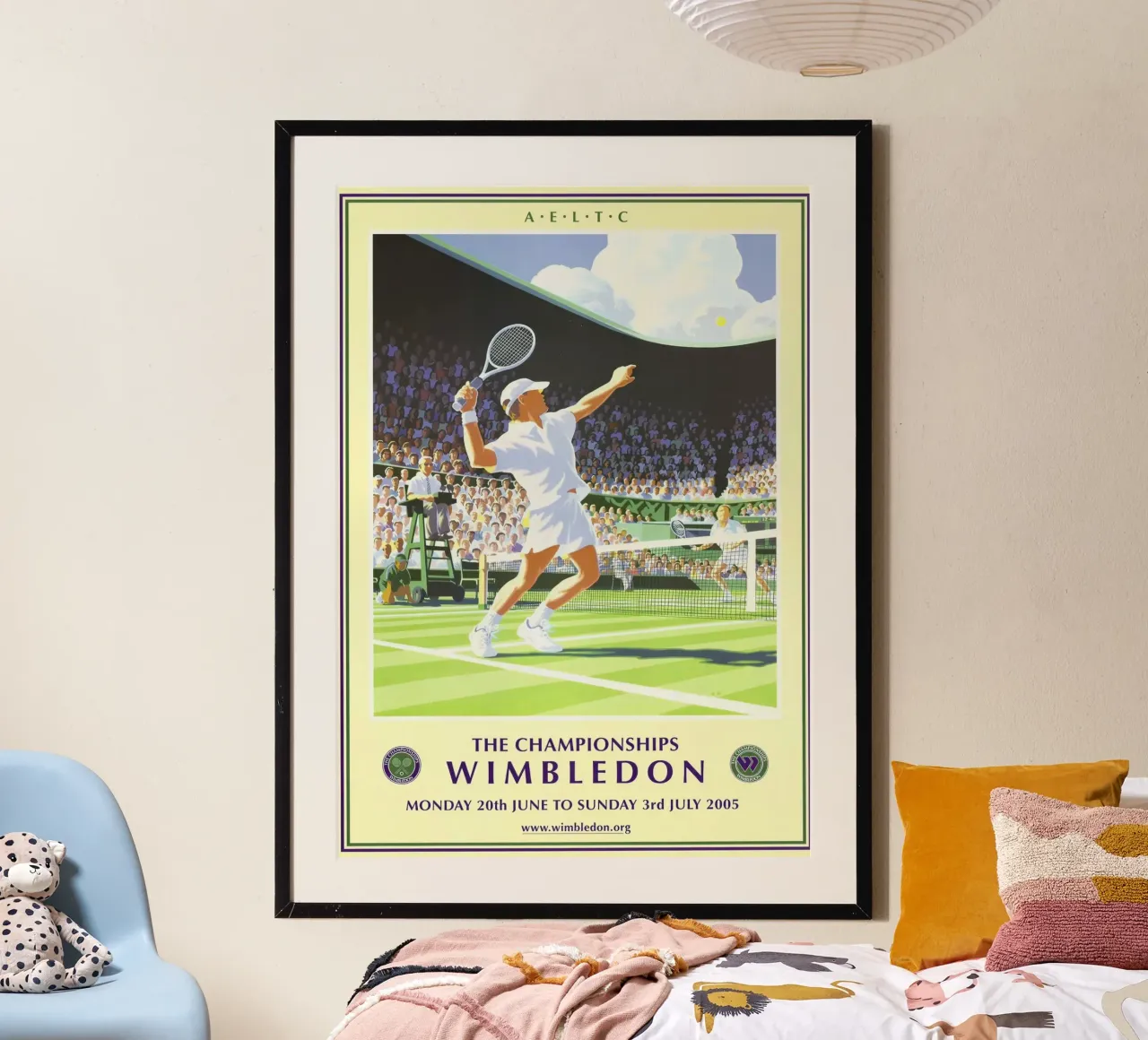 Poster dei Campionati di Wimbledon 2005 poster con telaio in plastica da aijanurmine