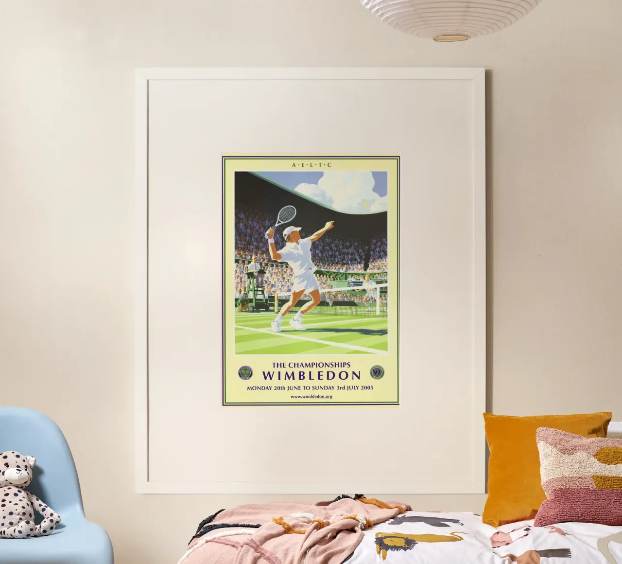 Poster dei Campionati di Wimbledon 2005 poster con telaio in plastica da aijanurmine