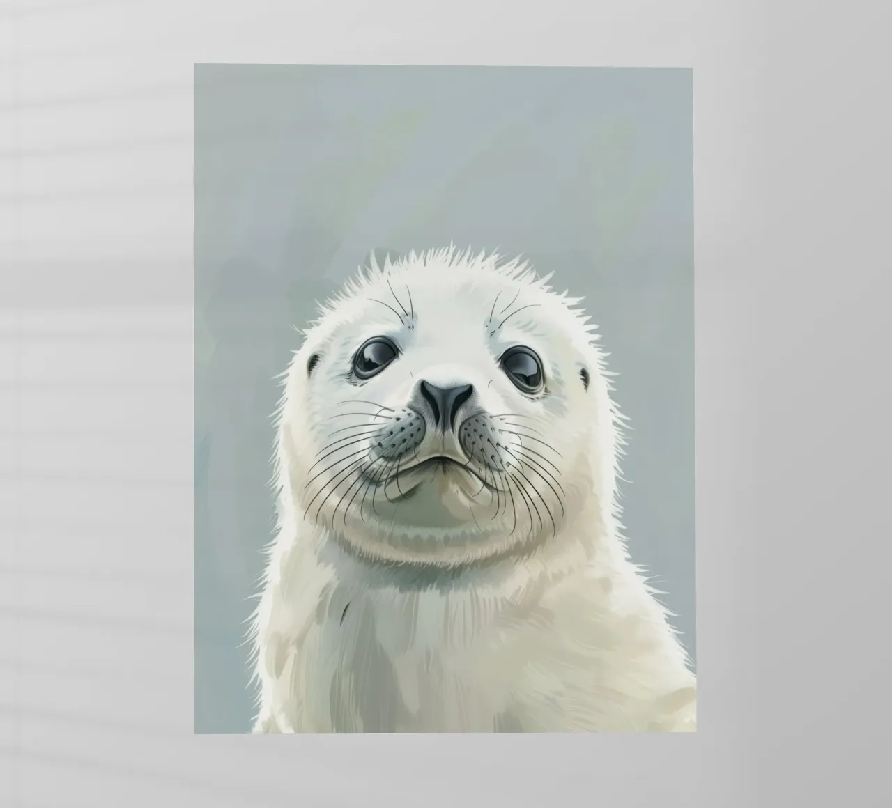 Ritratto di una giovane foca che guarda curiosa con un morbido pellicola backlit da DesignDoodle