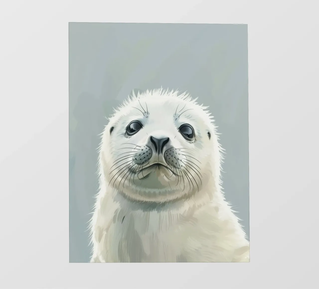Ritratto di una giovane foca che guarda curiosa con un morbido pellicola backlit da DesignDoodle