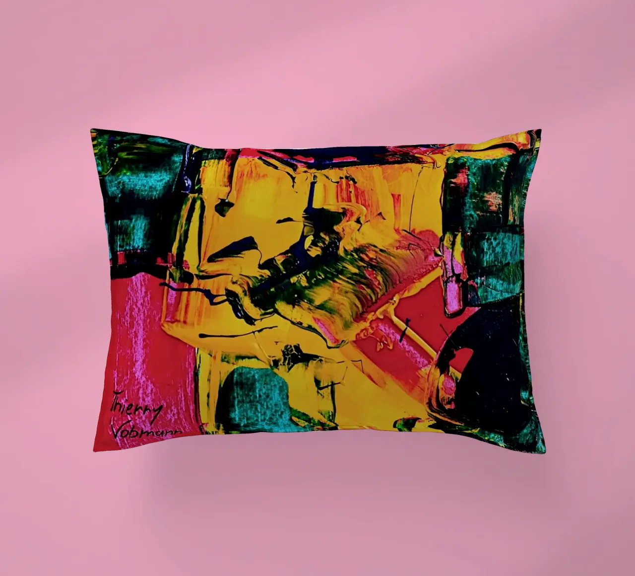 Inspired by Hans Hofmann 2 cuscino da Thierry Vobmann Abstract painting