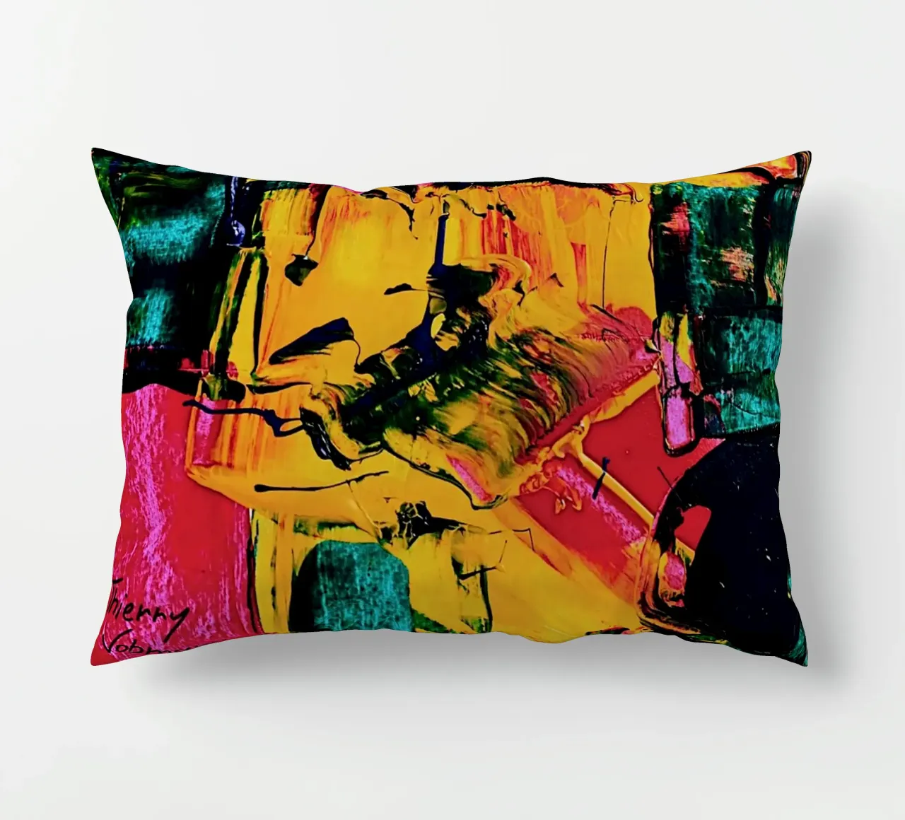 Inspired by Hans Hofmann 2 cuscino da Thierry Vobmann Abstract painting