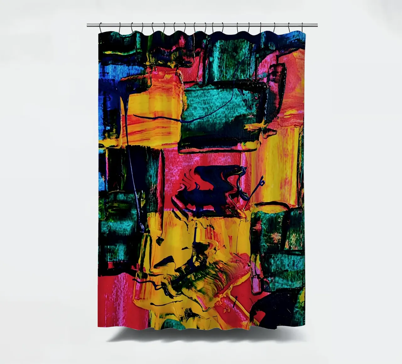 Inspired by Hans Hofmann 2 shower curtain by Thierry Vobmann Abstract painting