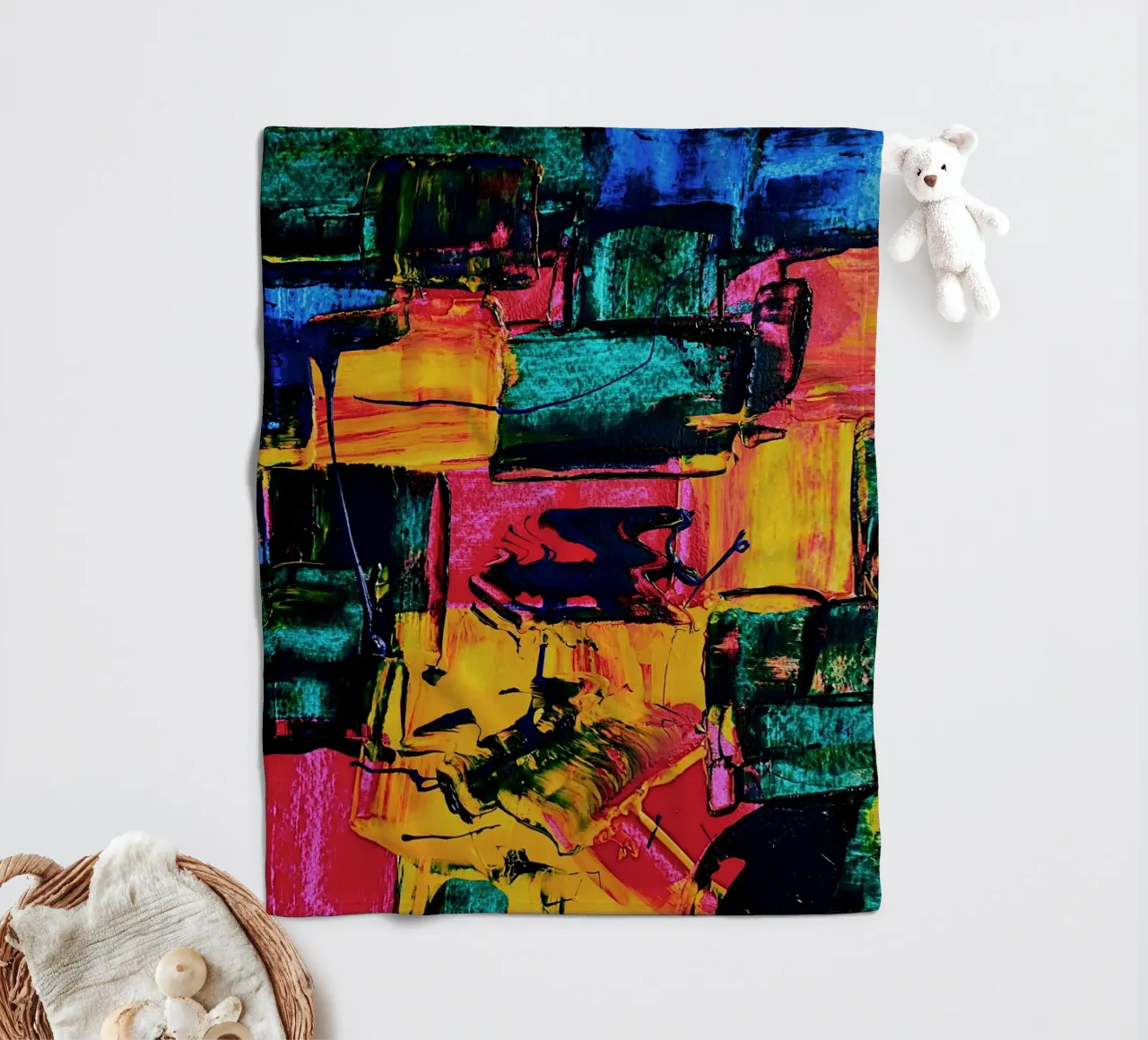 Inspired by Hans Hofmann 2 coperta in pile da Thierry Vobmann Abstract painting