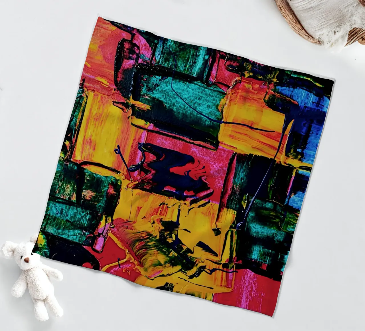 Inspired by Hans Hofmann 2 coperta in pile da Thierry Vobmann Abstract painting