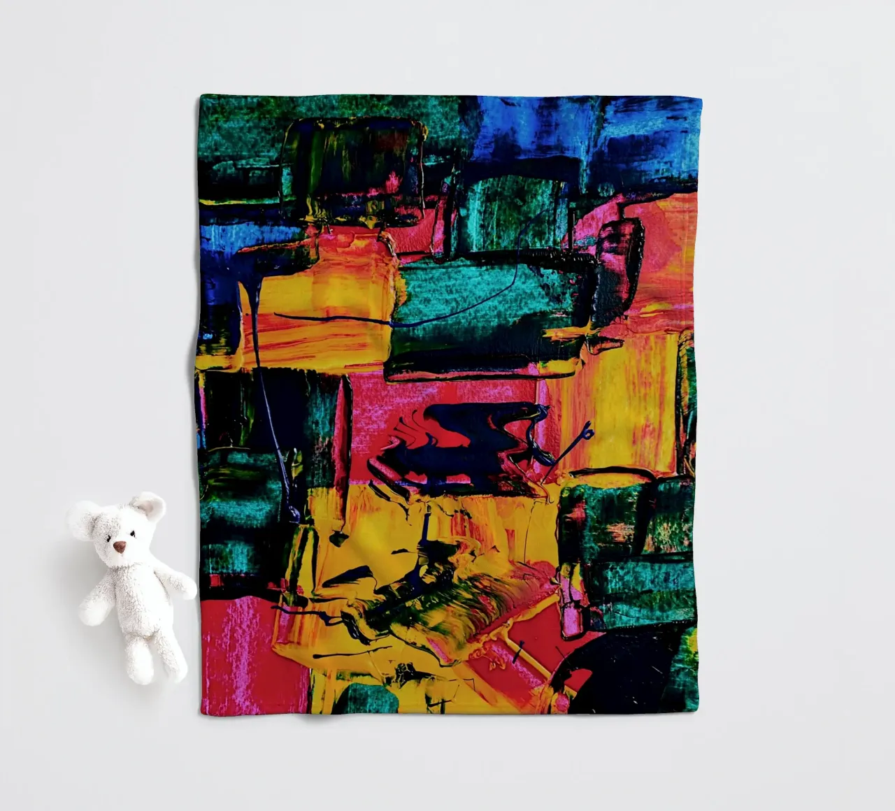 Inspired by Hans Hofmann 2 coperta in pile da Thierry Vobmann Abstract painting
