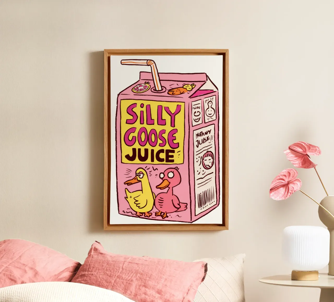 Silly Goose Juice tela con Cornice a cassetta da erdengut