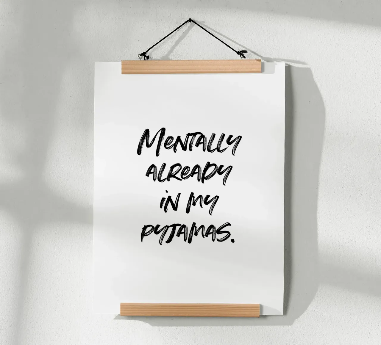 Mentally in my pyjamas | minimalistic design | typography carta hahnemühle da just typo