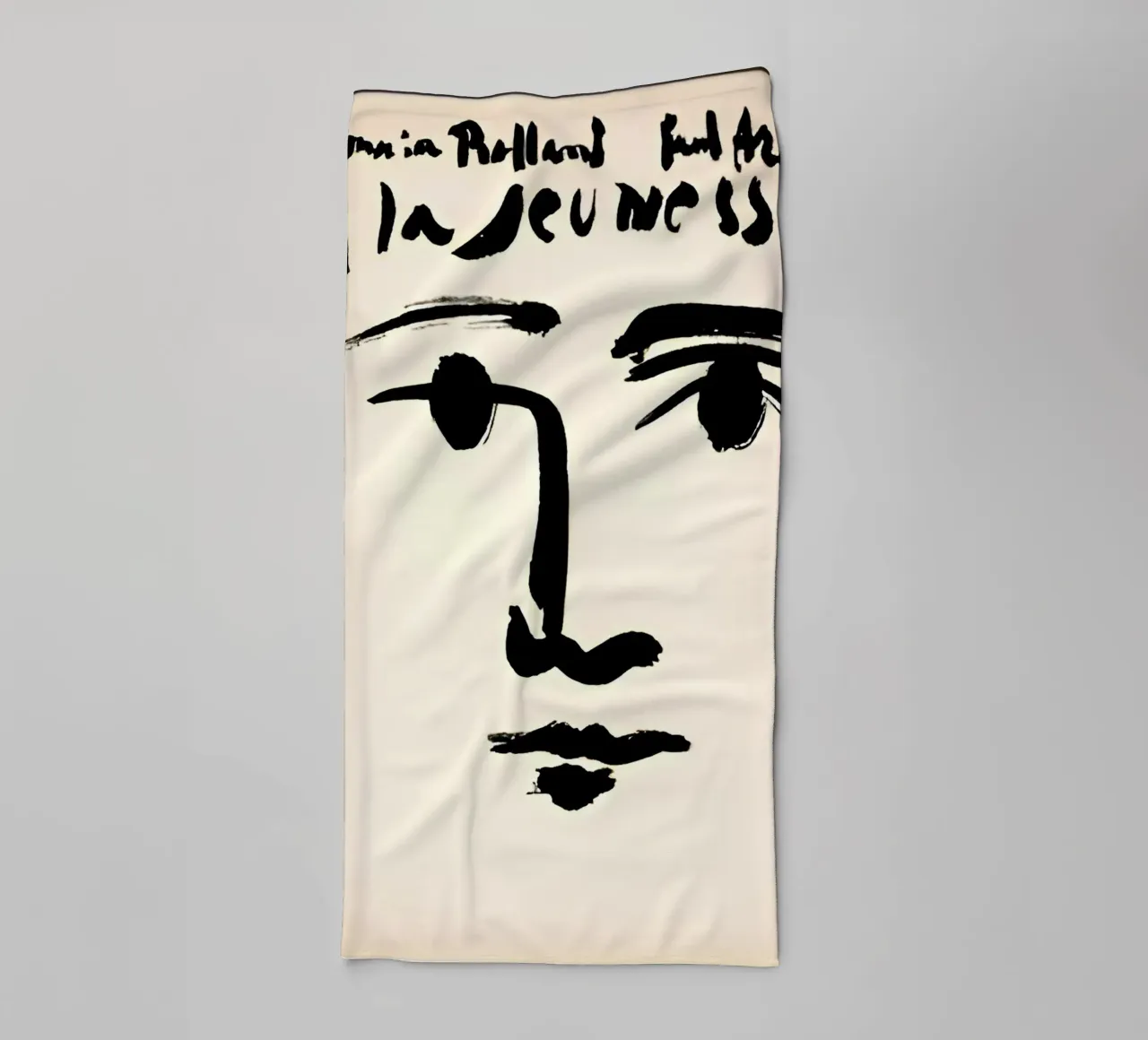 Picasso A la Jeunesse Schwarz Weiß Minimalist Kunstdruck Handtuch von homdeco