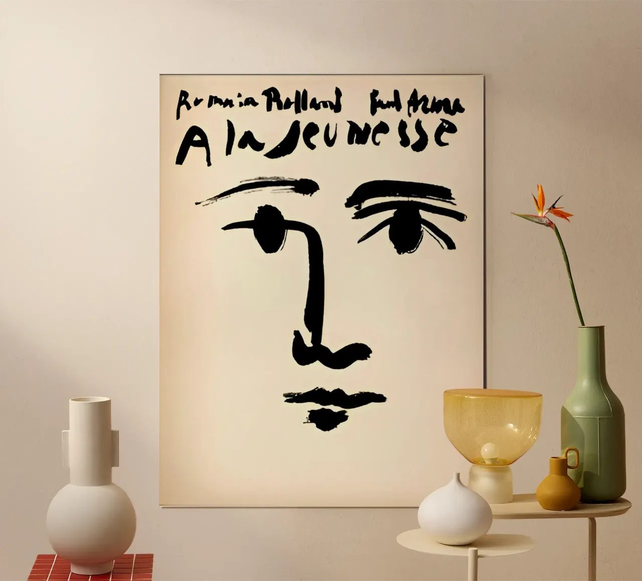 Picasso A la Jeunesse Black White Minimalist Art Print hahnemühle by homdeco