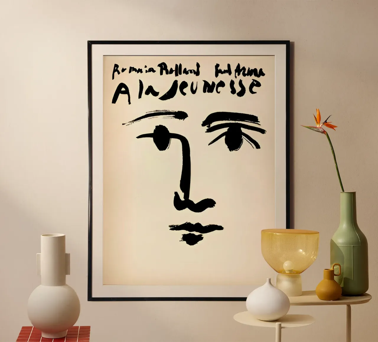 Picasso A la Jeunesse Black White Minimalist Art Print hahnemühle by homdeco